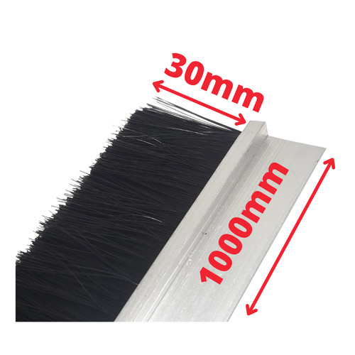 Door aluminum brush - 2x,